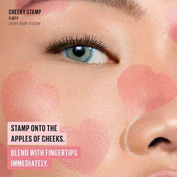KAJA Cheeky Stamp | Gift, Blendable Blush | 06 Flirty - cheery cherry blossom | Cruelty-free, Vegan, Paraben-free, Sulfate-free, Phthalates-free, K-Beauty