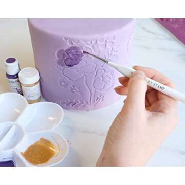 AmyCakes Professional Brush Duo for Cake Decorating