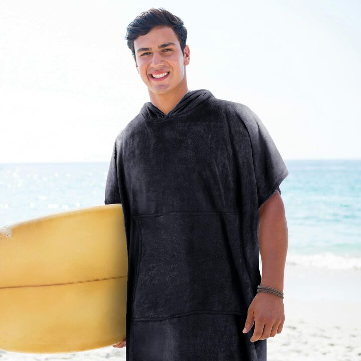 Hooded Surf Poncho for Easy Change & Drying