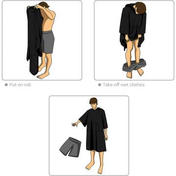 Hooded Surf Poncho for Easy Change & Drying