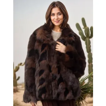 Stylish Tngan Warm Faux Fur Coat for Women - Brown Outerwear