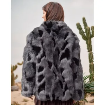 Stylish Tngan Warm Faux Fur Coat for Women - Brown Outerwear