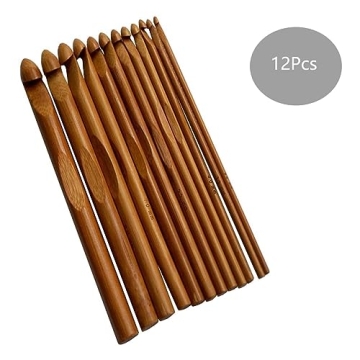 ZXUY Bamboo Crochet Hook Set 12pcs for Cozy Crafting
