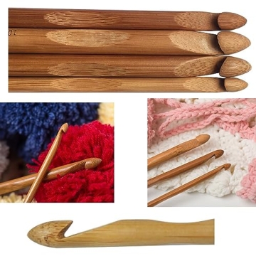 ZXUY Bamboo Crochet Hook Set 12pcs for Cozy Crafting