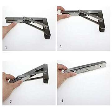 Toirxarn Heavy Duty Folding Shelf Brackets for Space Saving