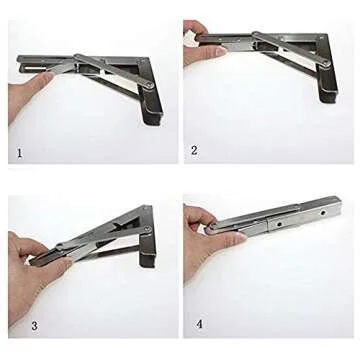 Toirxarn Heavy Duty Folding Shelf Brackets for Space Saving