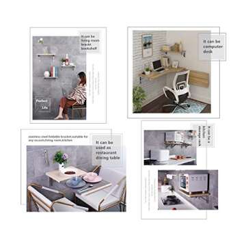 Toirxarn Heavy Duty Folding Shelf Brackets for Space Saving