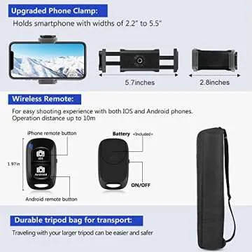 Aureday 74’’ Tripod: Lightweight & Versatile Camera Tool