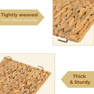 KOLWOVEN 28in Christmas Tree Collar Large to Small Christmas Tree, Woven Christmas Tree Ring Adjustable Skirt, Christmas Tree Skirt for Decoration, Base Protection from Pets (Water Hyacinth)