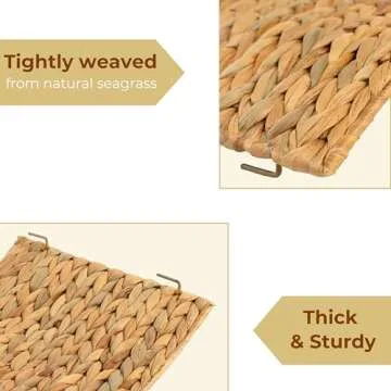 KOLWOVEN 28in Christmas Tree Collar Large to Small Christmas Tree, Woven Christmas Tree Ring Adjustable Skirt, Christmas Tree Skirt for Decoration, Base Protection from Pets (Water Hyacinth)