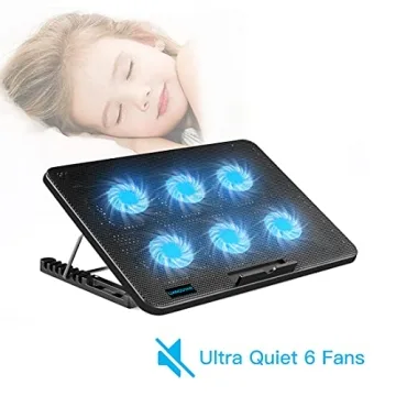 LIANGSTAR Laptop Cooling Pad with Six Quiet Fans and Adjustable Settings