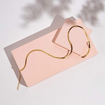 Stylish 14K Gold Plated Adjustable Choker Necklace