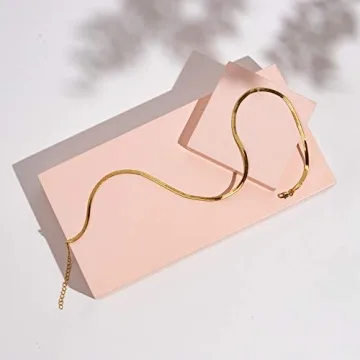 Stylish 14K Gold Plated Adjustable Choker Necklace