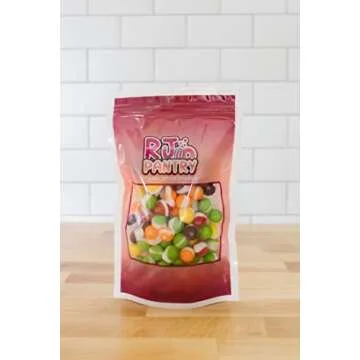 Freeze Dried Skittles Fruit Crunch Original candy 4oz gift bag strawberry, green apple, grape, lemon, lime orange crunchy sweet treat snack food storage RJ Pantry freeze dried candy