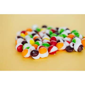 Freeze Dried Skittles Fruit Crunch Original candy 4oz gift bag strawberry, green apple, grape, lemon, lime orange crunchy sweet treat snack food storage RJ Pantry freeze dried candy