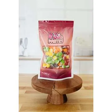 Freeze Dried Skittles Fruit Crunch Original candy 4oz gift bag strawberry, green apple, grape, lemon, lime orange crunchy sweet treat snack food storage RJ Pantry freeze dried candy