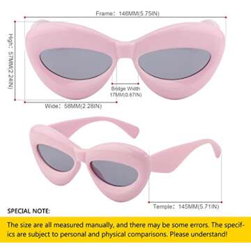 SHEEN KELLY Vintage Oval Sunglasses - UV400 Protection