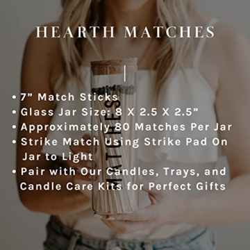 Sweet Water Decor 7" Hearth Matches in Apothecary Jar
