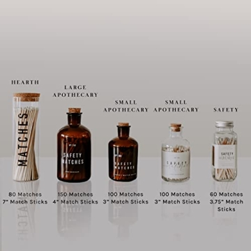Sweet Water Decor 7" Hearth Matches in Apothecary Jar