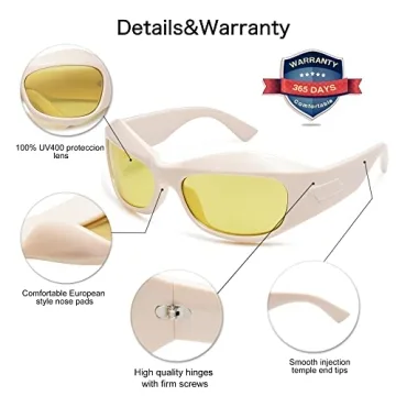 Trendy VANLINKER Wrap Around Sunglasses for Men and Women