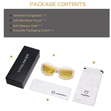 Trendy VANLINKER Wrap Around Sunglasses for Men and Women