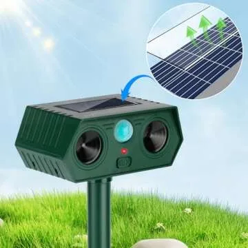 Ultrasonic Animal Repeller - Solar Powered Yard Protection