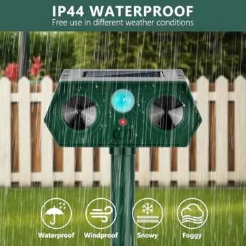 Ultrasonic Animal Repeller - Solar Powered Yard Protection