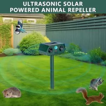 Ultrasonic Animal Repeller - Solar Powered Yard Protection