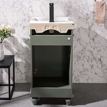 Legion Furniture 18-inch Green Bathroom Vanity for Small Spaces