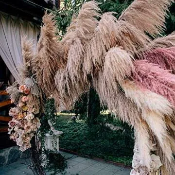 GOT2GO 48 Inch Pampas Grass - Fluffy Decoration Trio