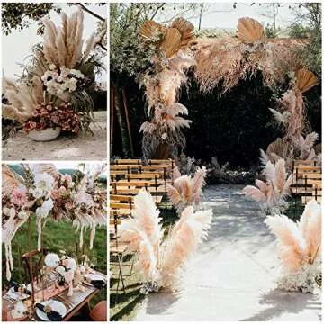 GOT2GO 48 Inch Pampas Grass - Fluffy Decoration Trio