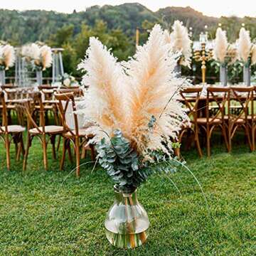 GOT2GO 48 Inch Pampas Grass - Fluffy Decoration Trio