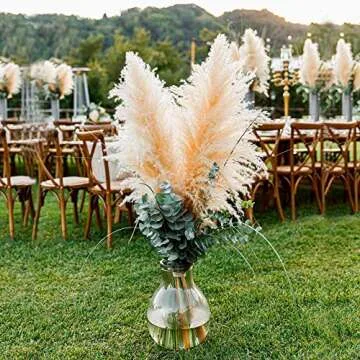 GOT2GO 48 Inch Pampas Grass - Fluffy Decoration Trio