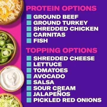 Taco Bell Cheesy Double Decker Taco Dinner Kit with 6 Soft Tortillas, 6 Crunchy Taco Shells, Velveeta Cheese Sauce & Seasoning, 14 oz Box