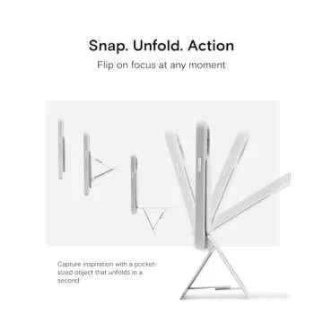 MOFT Phone Tripod Stand Compatible with iPhone 16/15/14/13/12 Series, Angle Adjustment & Strong Magnets MOVAS Vegan Leather Invisible Selfie Stick Tripod, Sunset (Without Card Slot)