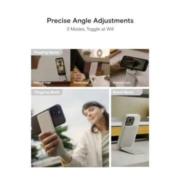 MOFT Phone Tripod Stand Compatible with iPhone 16/15/14/13/12 Series, Angle Adjustment & Strong Magnets MOVAS Vegan Leather Invisible Selfie Stick Tripod, Sunset (Without Card Slot)