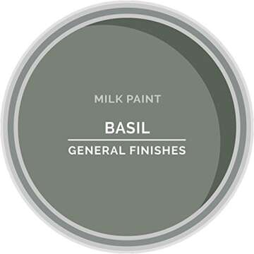 General Finishes Water Based Milk Paint, 1 Pint, Basil