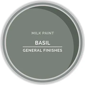 General Finishes Water Based Milk Paint, 1 Pint, Basil
