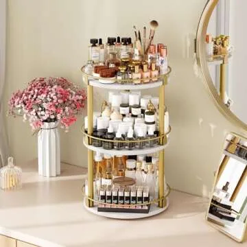 Yatiney 3-Tier Lazy Susan Spice Rack for Kitchen