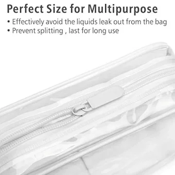 TSA Approved Clear Toiletry Bags - 3 Pack Durable Travel Organizer