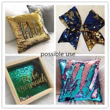 Sequins Sewing Fabric Mermaid Flip Up Sequin Reversible Sparkly Fabric 1 Yard (36'' x 47'') for Dress Clothing Making Home Decor (Mermaid Green & Black)