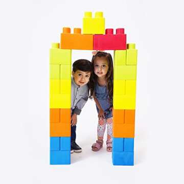 IBRICK Foam Building Blocks | Creative Educational 40-Piece Set for Kids 3+