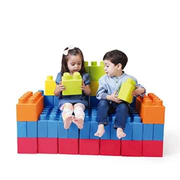 IBRICK Foam Building Blocks 40-Piece Educational Set