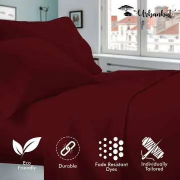 Luxury 700 Thread Count Queen Sheets Set - Burgandy