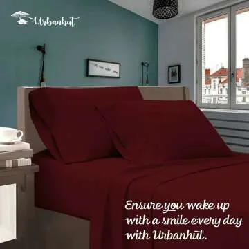 Luxury 700 Thread Count Queen Sheets Set - Burgandy
