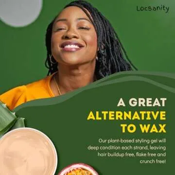 Locsanity Passion Fruit Conditioning and Styling Hair Gel – Braiding Gel for Dreadlocks, Twists and Sisterlocks, Loose Natural Hair, and All Types of Locs