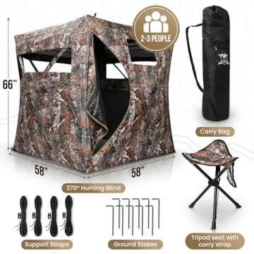 Mounted Heroes See Through Hunting Blind for Easy Setup and Comfort