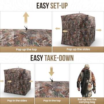 Mounted Heroes See Through Hunting Blind for Easy Setup and Comfort