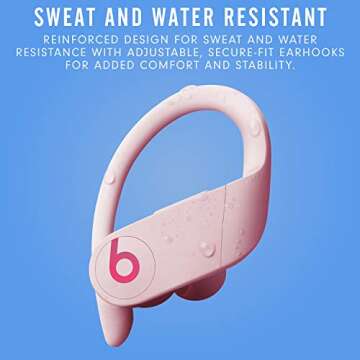 Powerbeats Pro Wireless Earbuds - Apple H1 Headphone Chip, Class 1 Bluetooth Headphones, 9 Hours of Listening Time, Sweat Resistant, Built-in Microphone - Cloud Pink