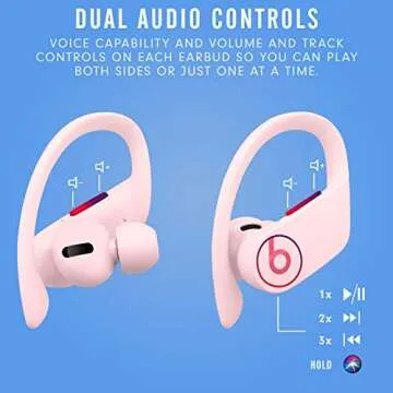 Powerbeats Pro Wireless Earbuds - Apple H1 Headphone Chip, Class 1 Bluetooth Headphones, 9 Hours of Listening Time, Sweat Resistant, Built-in Microphone - Cloud Pink